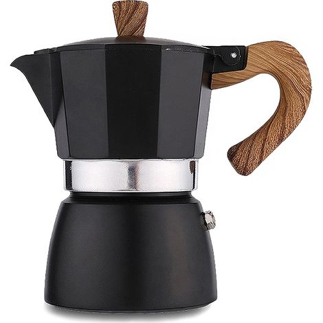 Espressokocher Für Den Herd – Mokka-kaffeemaschine Aus Aluminium Für 3 Tassen, Kleine Kaffeemaschine Mit 140 Ml Fassungsvermögen – Italienische Manuelle Kubanische Kaffeemaschine Für Cappuccino, Latte