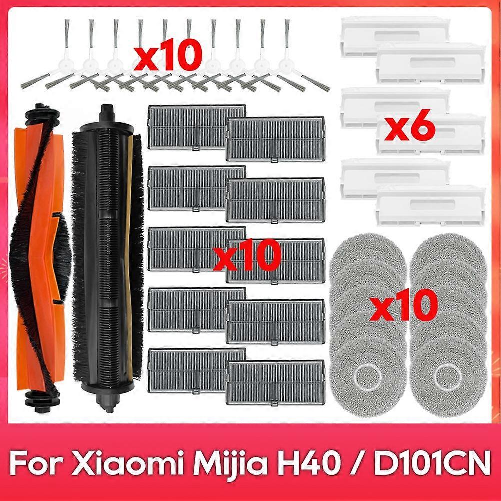 Accessoires Compatibles Avec Xiaomi Mijia H40 / D101cn : Brosse Principale, Filtre Hepa, Chiffons De Nettoyage, Sac À Poussière, Pièces De Rechange