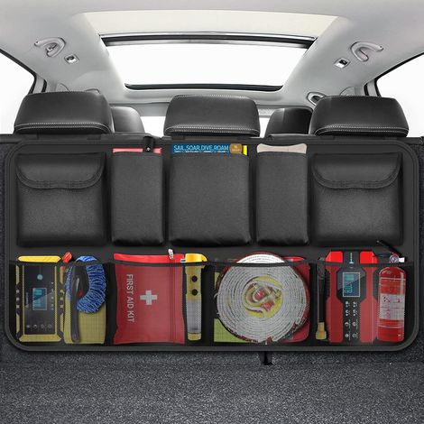 Fei Yu – Kofferraum-organizer Mit 9 Taschen – 600d Oxford-stoff – Hängeaufbewahrung Für Suvs Und Kombis – Schnelle Installation