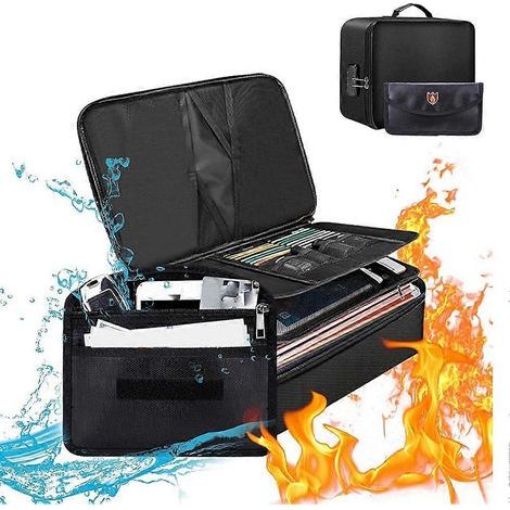 Feuerfester Und Wasserdichter Dokumententresor Mit Münztasche Und Schloss