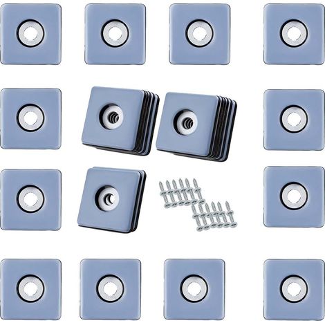 Groofoo 24 Stück Selbstklebende Teflon-gleiter, 25 X 25 Mm, Robuste Teflon-gleiter Für Möbel, Teppiche, Ptfe-gleitfläche Zum Einfachen Bewegen Schwerer Möbel, Teppiche