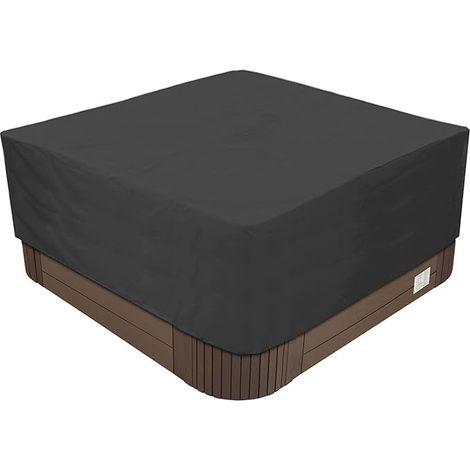 Garten-whirlpool-abdeckung, Spa-schutzhülle Aus 210d Oxford-gewebe, Wasserdicht, Staubdicht, Uv-schutz, Mehrere Größen Zur Auswahl, Schwarz, 220 X 220 X 85 Cm