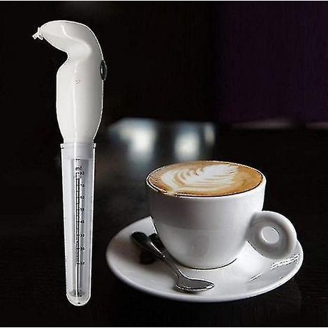 Griechischer Frappe-maker, Elektrischer Handmixer, Leistungsstarker 25-w-turboaufschäumer, Schneebesen, Langer 15-cm-rührstab, Schwarz