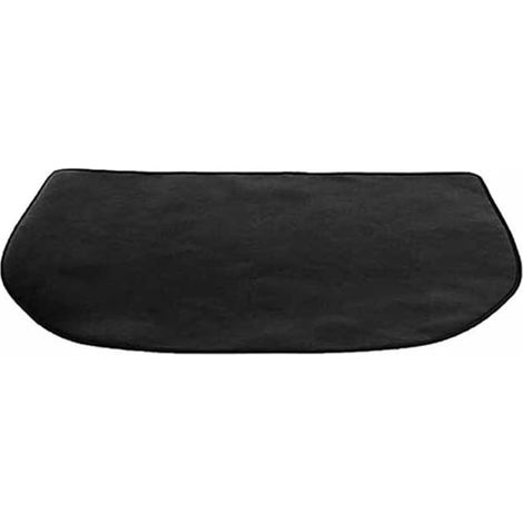 Halbrunde Kaminbodenplatte, Funkenschutz Für Kaminofen, Thermomatte Zum Schutz Des Bodens (152 Cm X 70 Cm X 0,5 Mm), Schwarz