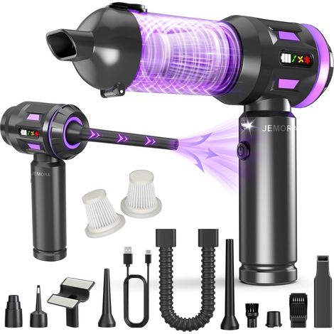 Handstaubsauger, 22000pa Leistungsstarker Kabelloser Autostaubsauger Mit 2-in-1-saug- Und Blasfunktion, Leistungsstarke Kabellose Autostaubsauger