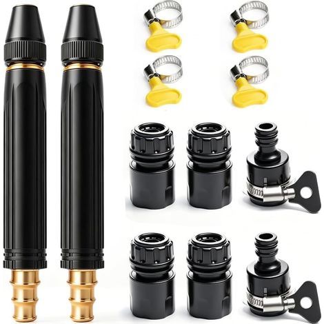 Hochdruckpistole Fürs Auto – Booster-düse, Bewässerung Von Pflanzen Und Gemüse, Autoreinigung, Einstellbare Multi-muster (2 Set)