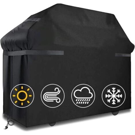 Inhhub Grillabdeckungen, Wasserdichte Grillabdeckung, Winddichte, Reißfeste Grillabdeckung Mit Riemen Und Aufbewahrungstasche (145 X 61 X 117 Cm).