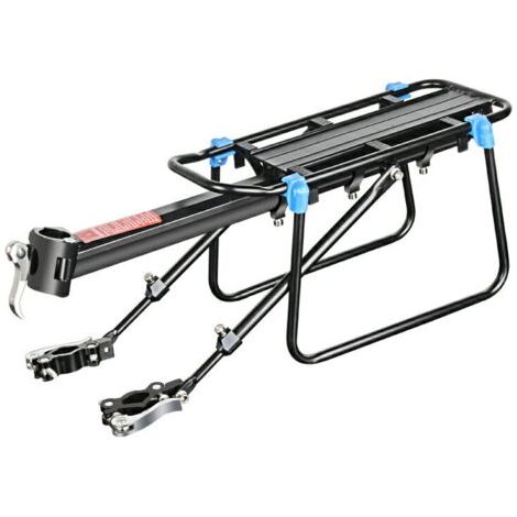 Ikodm – Verstellbarer Fahrradträger Aus Aluminium – Maximale Belastung 75 Kg – Schnelle Installation Mit Reflektor – Kompatibel Mit 24-29-zoll-fahrrädern