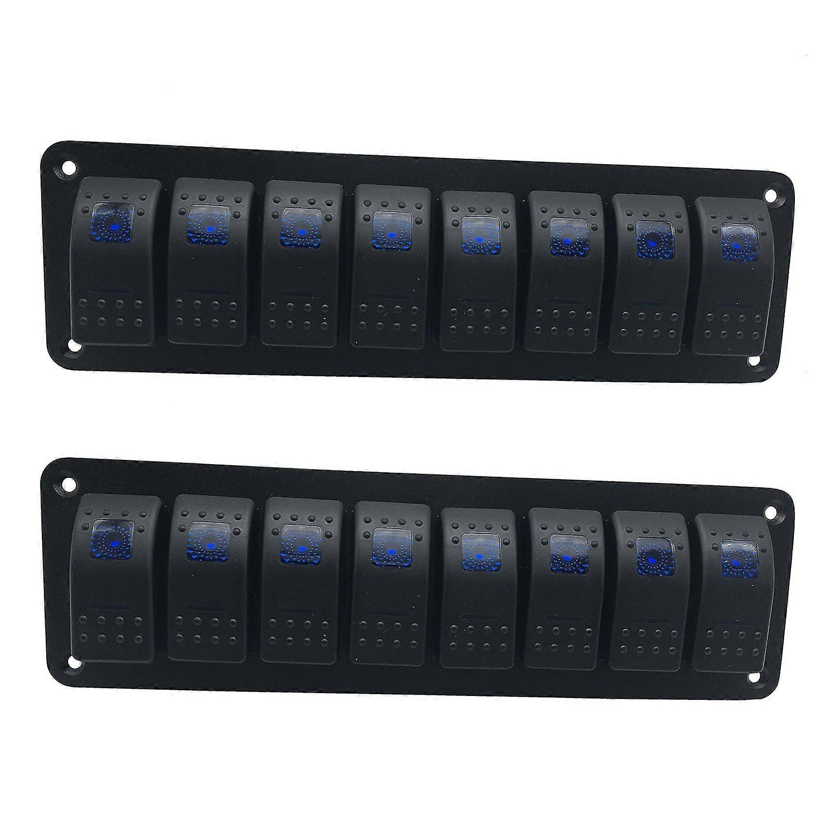 Panneaux De Disjoncteurs Étanches À 8 Interrupteurs À Bascule Avec 2 Voyants Led, 12 V, Pour Bateaux Et Applications Marines.