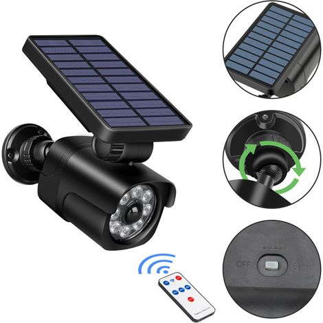Kamera-attrappe Für Den Außenbereich, Solar-flutlicht Mit Bewegungsmelder Für Den Außenbereich, Langlebige Solar-außenbeleuchtung, Ip65 Wasserdicht, Solarleuchte Für Den Außenbereich