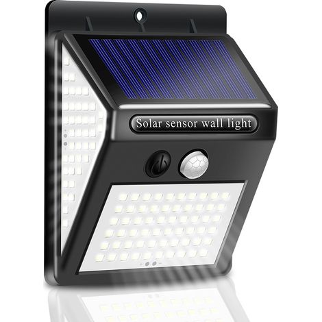 Kcvv – Außensolarlampe 150 Leds 1200 Lumen – Bewegungsmelder 3–5 M – Ip65 Wasserdicht – Kabellose Installation Für Automatische Beleuchtung