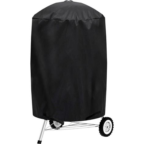 Kleine Outdoor-grillabdeckung, Wasserdicht, Uv- Und Lichtbeständig, Für Weber 18-zoll-holzkohlegrill, Runder Grill (18 Zoll/schwarz)