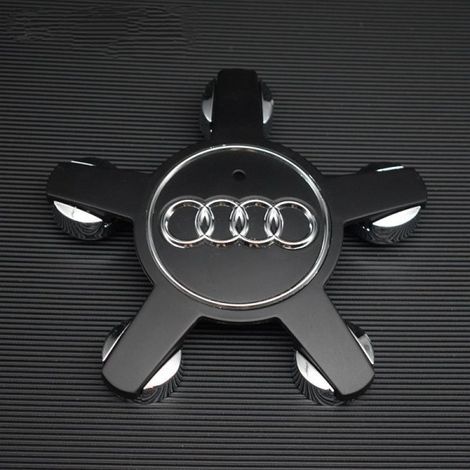 Kompatibel Mit Audi 134 Mm Five Claw A6 A4l Radnabenkappen-emblemen – Audi 5 Claw Convex Black (vier-set)