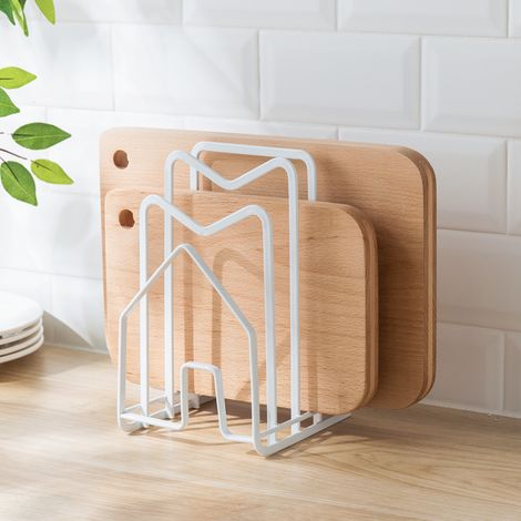 Küchenarbeitsplatte, Schneidebrettständer, Schneidebrett-organizer, Ständer, Halter, Töpfe, Pfannen, Deckel
