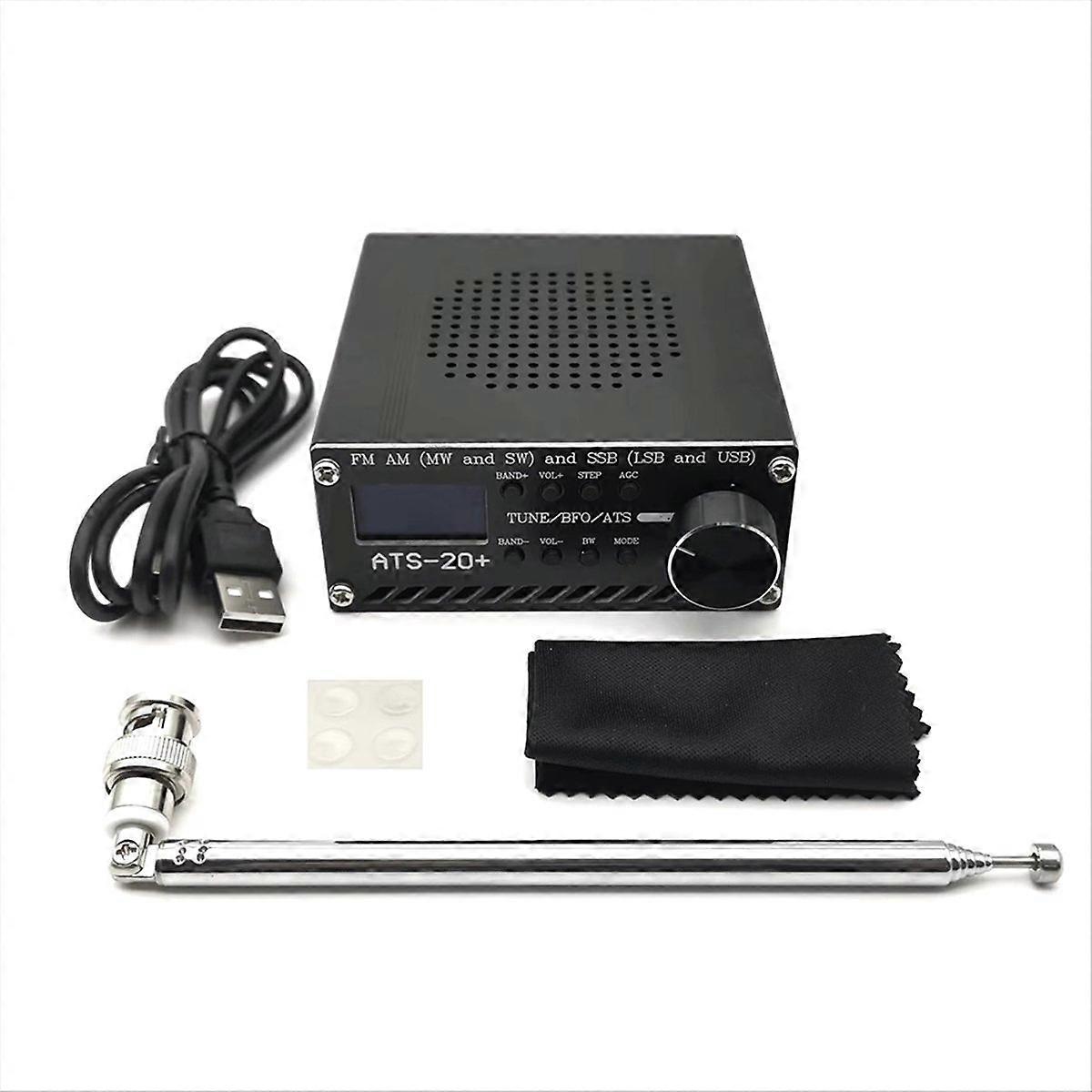 Récepteur Radio Multibande Sdr Ats-20+ Plus Si4732 Avec Chargement Usb, Fm, Am (mw Et Sw), Blu (lsb Et U).