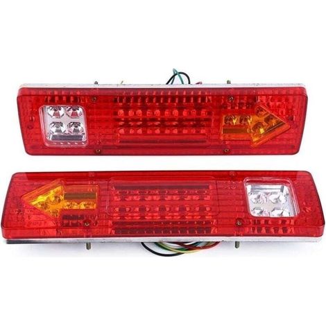 Led-anhängerleuchten-set, 2er-set Mit 19 Led-rückleuchten Für Pkw, Lkw, Anhänger, Lieferwagen – Wasserdicht 24 V