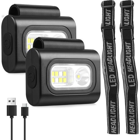 Led-clip-lichter (2 Stück) – Starker Magnet, Wiederaufladbare Led-stirnlampe, Wasserdicht, Sicherheitslicht Für Mütze, Jogger, Fischer Und Kinderwagen