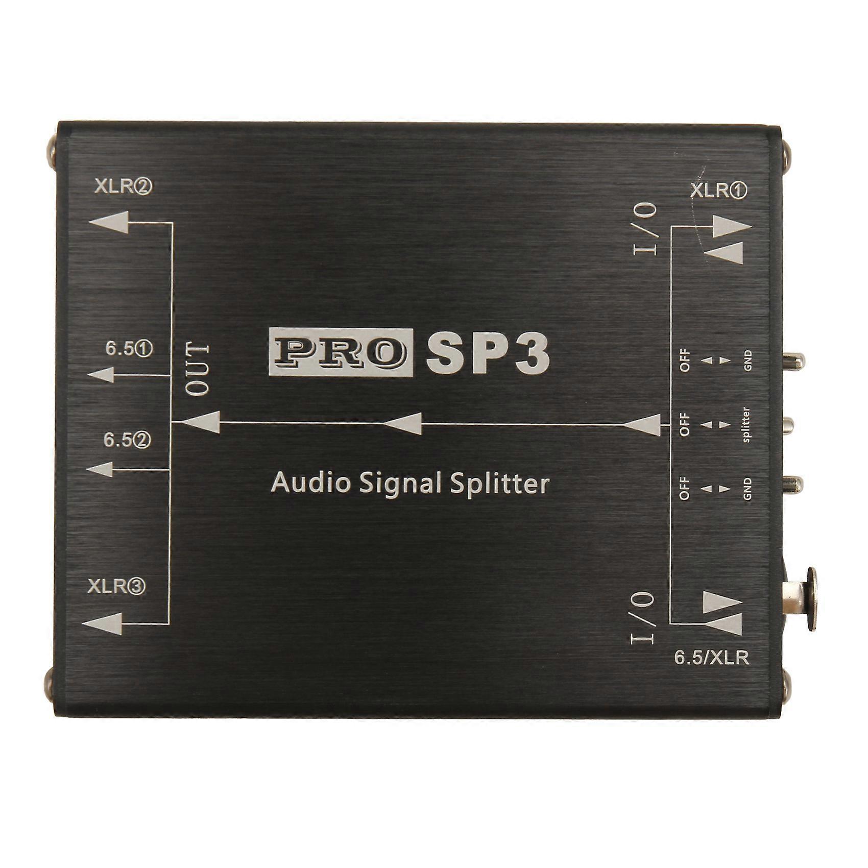 Répartiteur Audio Symétrique Xlr, 1 Entrée, 3 Sorties Répartiteur Audio Simple Avec Isolateur Commutateur Audio 6,5 Mm + Xlr Répartiteur Audio
