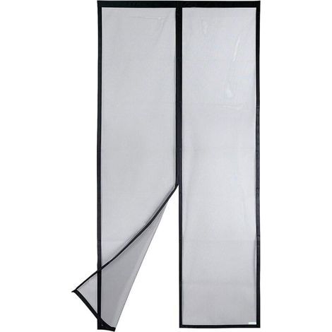 Magnetische Fliegengittertür, Robustes Netzgewebe, Magnetische Dichtung Von Oben Nach Unten, Automatisches Schließen, Hält Frische Luft Drinnen (120 X 220, Schwarz)