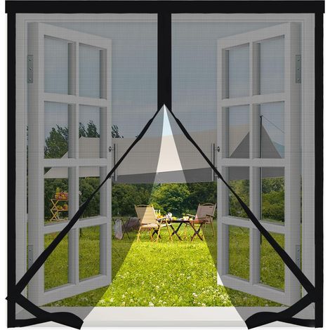 Magnetisches Fenster-moskitonetz 95 X 90 Cm, Magnetisches Fenster-moskitonetz, Ohne Bohren, Automatisch Geschlossen, Anti-mücken-vorhang Für Balkonfenster, Schiebefenster, Schwarz