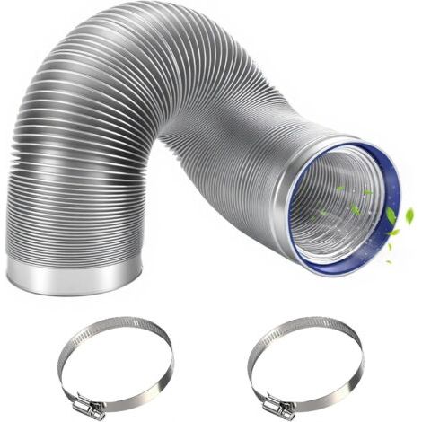 Mobiler Klimaanlagenschlauch, Lüftungsschlauch 150 Mm, 3 M Pvc-aluminium-abluftschlauch, Lüftungsmantel Mit 2 Klemmen, Flexibler Luftkanal Für Klimaanlage, Haube