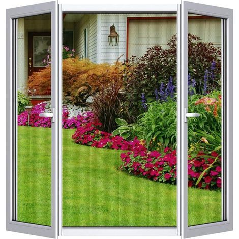 Moskitonetz Fenster 130x150 Cm (4er-set) u2013 Diy. Einstellbar Und Schneidbar u2013 Ohne Bohren. Feinmaschig u2013 Inklusive Klebeband + Cutter u2013schwarz