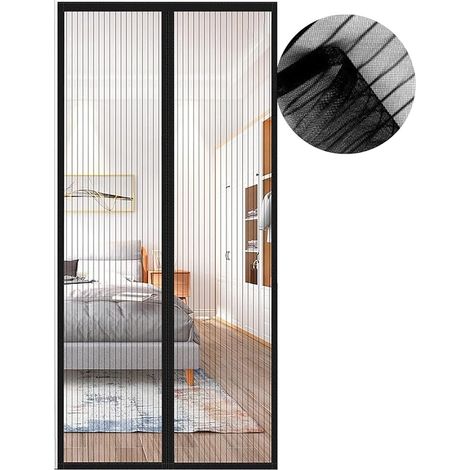 Moskitonetz Für Tür, 80 X 210 Cm, Anti-mücken-türvorhang, Schwarzes, Ultrafeinmaschiges Moskitonetz Für Flure, Türen, Terrasse, Automatisches Schließen