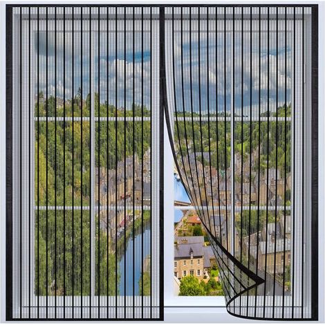 Moskitonetz-fenster, 120 X 130 Cm Großes Magnetisches Moskitonetz-fenster, Selbstklebender Anti-mücken-vorhang, Kein Bohren, Einfache Installation, Automatisches Schließen