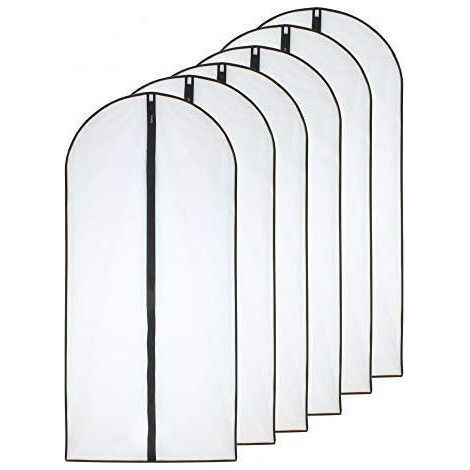 Mottensichere Kleiderhülle 60 X 120 Cm (24'' X 48'') Schwarz, Atmungsaktiv Und Transparent, Durchgehender Reißverschluss, Ideal Für Mäntel, Jacken Und Winterkleidung.