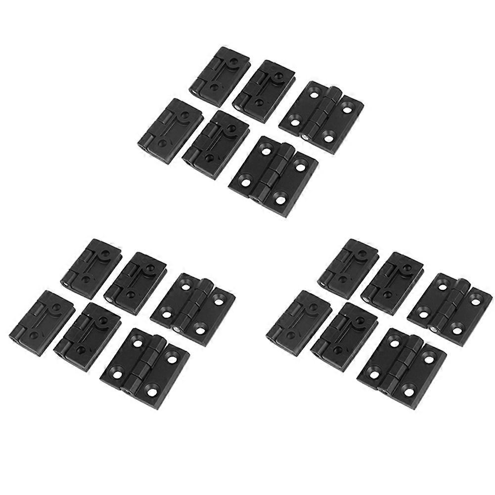 12 Charnières De Porte De Meuble En Aluminium Noir 50 Mm X 50 Mm