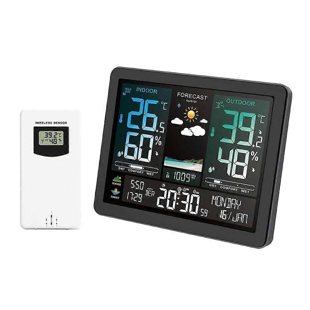 Thermomètre Extérieur À Prise Usb, Horloge Météo Multifonction, Thermomètre Numérique Sans Fil, Hygromètre Sans Fil