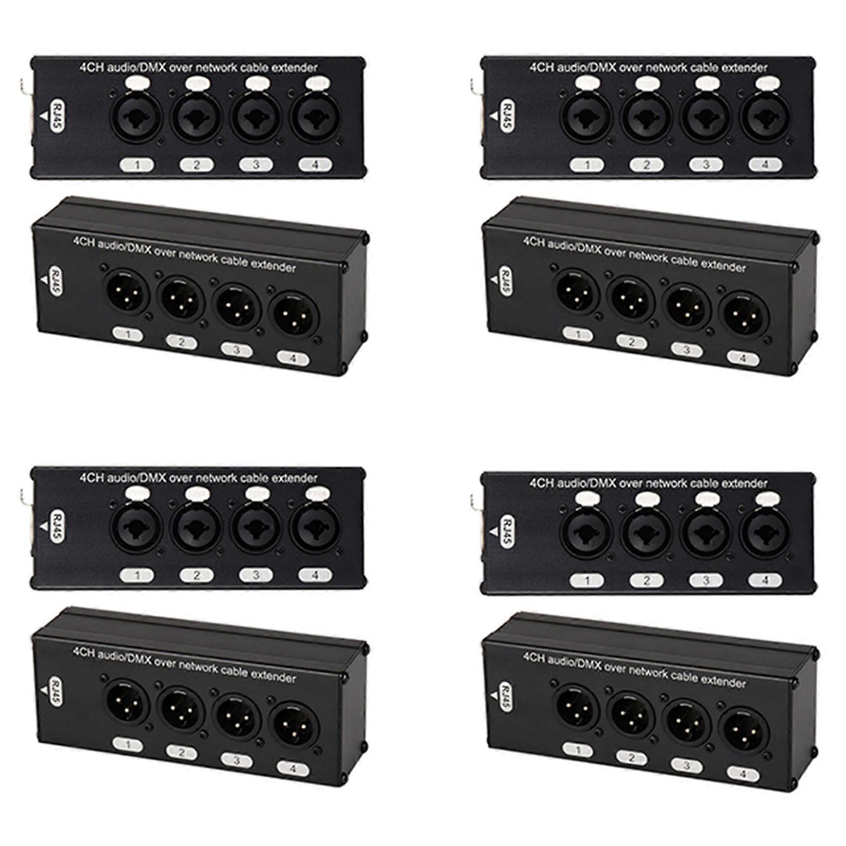 Rallonge De Câble Réseau 4 Paires Xlr 3 Broches Ou 6,3 Mm 4 Canaux Et Dmx, Dmx512 Mâle + Femelle