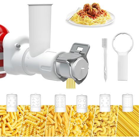 Nudelzubehör, Kompatibel Mit Kitchenaid-backrobotern, Bietet 6 Verschiedene Nudelformen. Langlebiges, Spülmaschinenfestes Kitchenaid-zubehör.