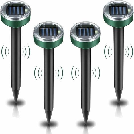 Oidipie – Solar-maulwurf-abwehrmittel – Ultraschall-4-teiliges Set – Ip65 Wasserdicht – Langlebiger Schutz Für Den Garten