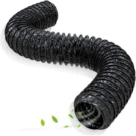Pvc-abluftrohr, Flexibles Lüftungsrohr Ø 150 Mm/152 Mm, Max. Länge: 4 M, Schwarzer Saugschlauch Für Klimaanlage, Wäschetrockner, Dunstabzugshaube