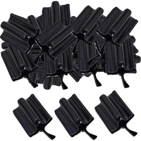 Packung Mit 50 Schwarzen, Griffigen T-pfosten Für Elektrozäune, Zaunlatten, Einfache Installation, Ersatzzubehör, Kappen