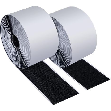 Paryou – Doppelseitiges Klettband 5m × 50mm – Extra Starker Kleber Für Raue Und Glatte Oberflächen – Wasserdicht Für Den Innen- Und Außenbereich