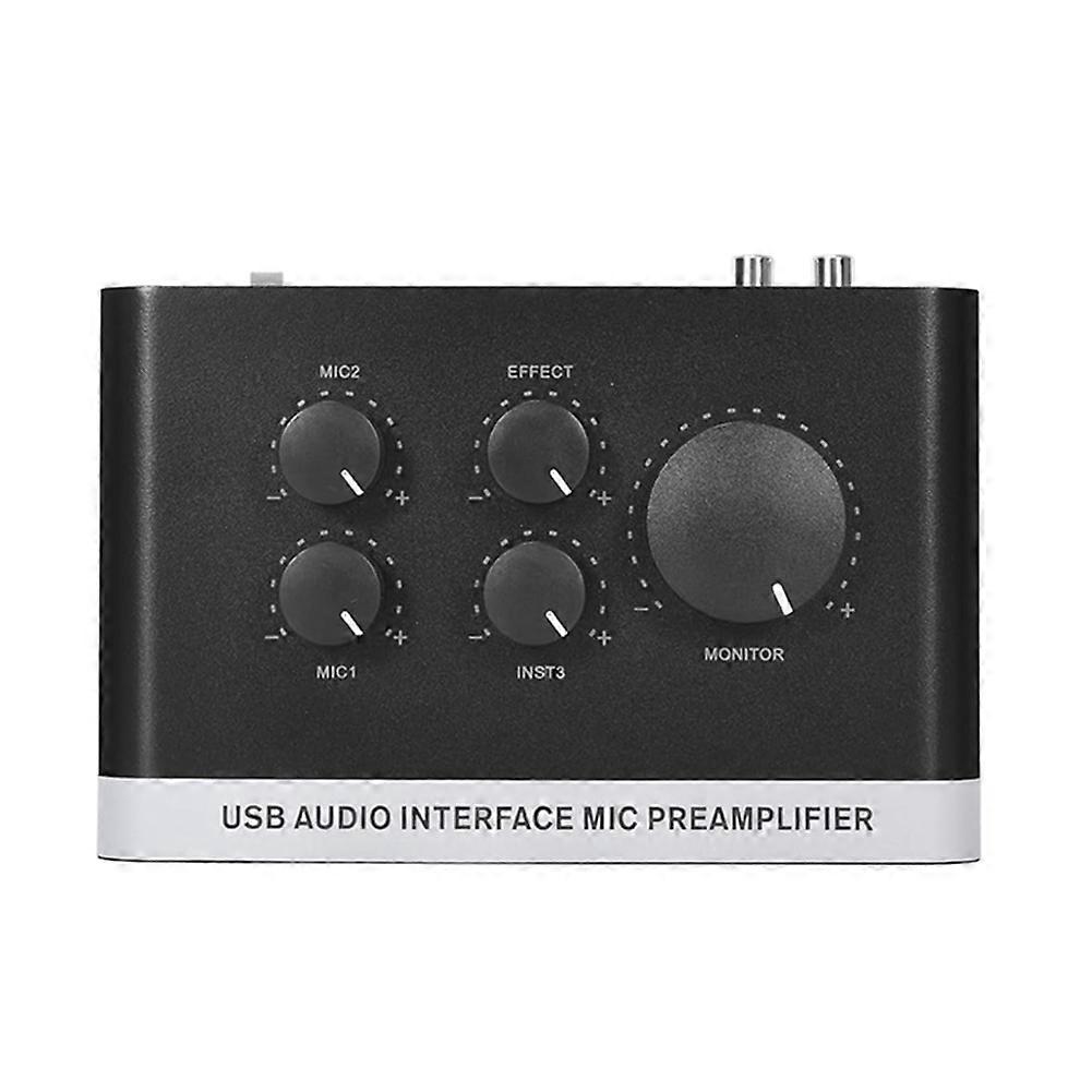 Interface Audio Usb Avec Préampli Microphone Et Alimentation Fantôme Pour L'Enregistrement, Le Streaming En Direct, Le Podcasting Et L'Utilisation En Home Studio.
