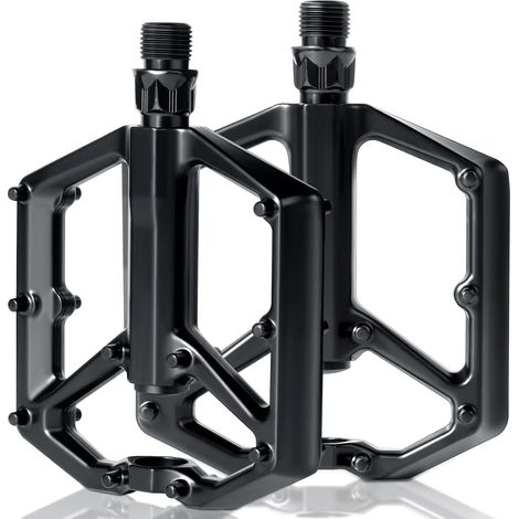 Premium-mtb-pedale Aus Aluminium – Abgedichtete Lager, 9/16 Zoll Flach, Abnehmbare Anti-rutsch-punkte, Für Einsteiger Und City-bikes