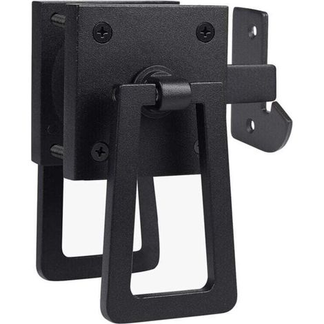 Robuster Doppelseitiger Riegel Für Tor, Gartentür, Schwimmbad, Mattschwarz