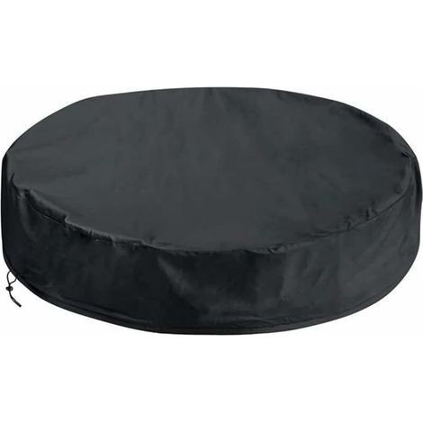 Runde Spa-abdeckung 245×30 Cm – Uv-beständiges 210d-oxford-gewebe – Verstellbarer Kordelzug – Wetterschutz