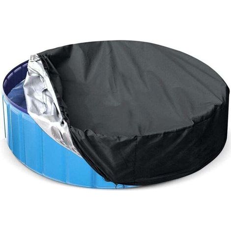 Runde Schwimmbadabdeckung, Einfach Zu Installieren, Verbesserter Sonnenschutz Für Spa, Erhöht Die Sonnenenergieabsorption Ihres Schwimmbades Auf Bis Zu Φ210 X H 30 Cm