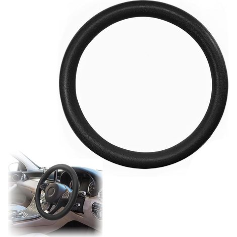 Rutschfeste Auto-lenkradabdeckung Aus Silikon, Schützt Und Dekoriert Das 33 Bis 42 Cm Große Lenkrad, Auto-lenkradabdeckung Aus Silikon, Einfache Wartung, Elegantes Schwarz – Praktisches Und Ästhetisch