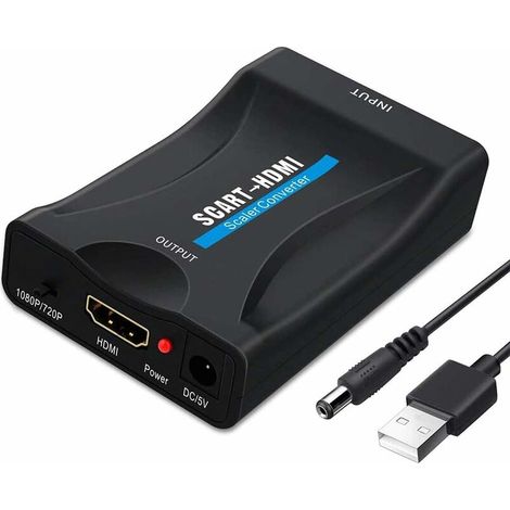Scart-zu-hdmi-konverter-adapter, Audio-video-konverter, Unterstützt Hdmi 720p/1080p Für Dvd-player Zu Tv, 8,55,52,3 Cm