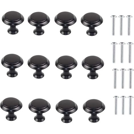 Schranktürknöpfe, 12 Stück, Aluminiumlegierung, Rund, Pilzförmig, Küchenschrankgriff Für Küche, Schrank, Schublade, Schlafzimmer, Badezimmermöbel.