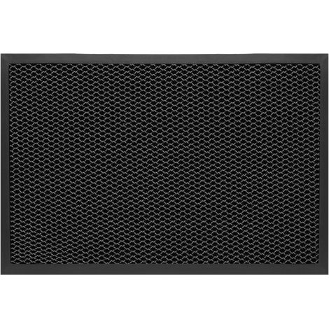 Schwarze Fußmatte Für Den Außenbereich, 43 X 76 Cm, Rutschfeste, Wasserdichte Eingangsmatte Für Den Innenbereich, Niedriges Profil, Waschbare Fußmatte Für Tür, Garten, Terrasse