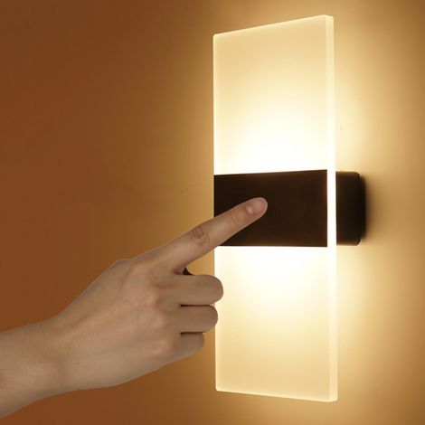 Schwarze Hotel-wandleuchte, Led-innenwandleuchte, Kabellose Akku-wandleuchte, Usb Wiederaufladbar, Touch-steuerung, 3 Helligkeitsstufen, Korridor, Gang, 3000 K