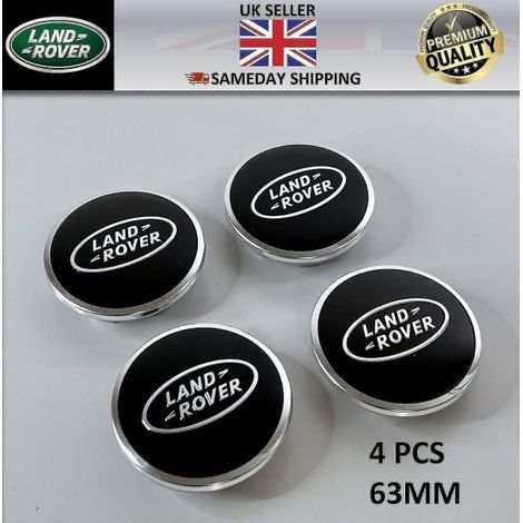 Schwarze Zentrale Radkappen Von Land Rover Für Range Rover Sport, Evoque, Velar Und Discovery (63 Mm)