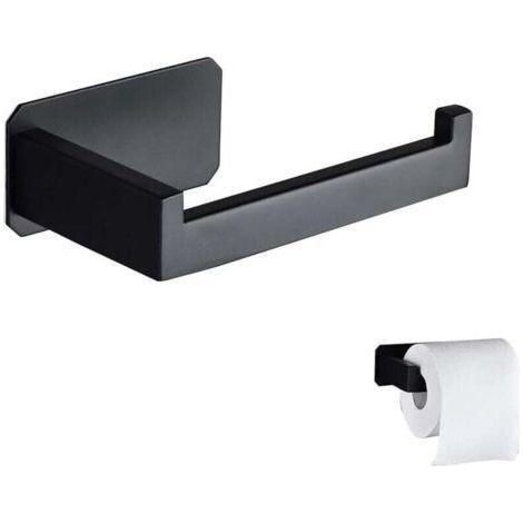 Schwarzer Toilettenpapierhalter, Toilettenpapierhalter Aus Edelstahl, Toilettenpapierhalter Für Badezimmer Und Küche (quadratisch)