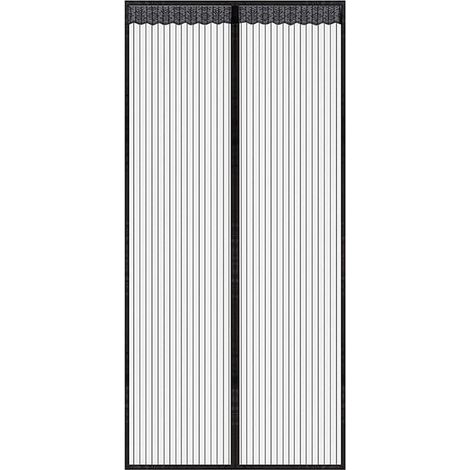 Schwarzer Magnetischer Türvorhang In 120 X 210 Cm Für Französische Türen. Anti-mücken-fliegen – Moskitonetz Für Den Innenbereich